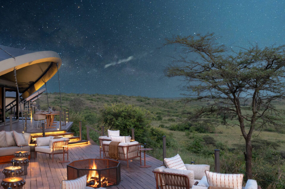 mahali mzuri fire pit at night